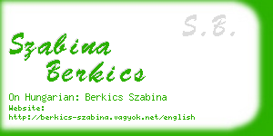 szabina berkics business card